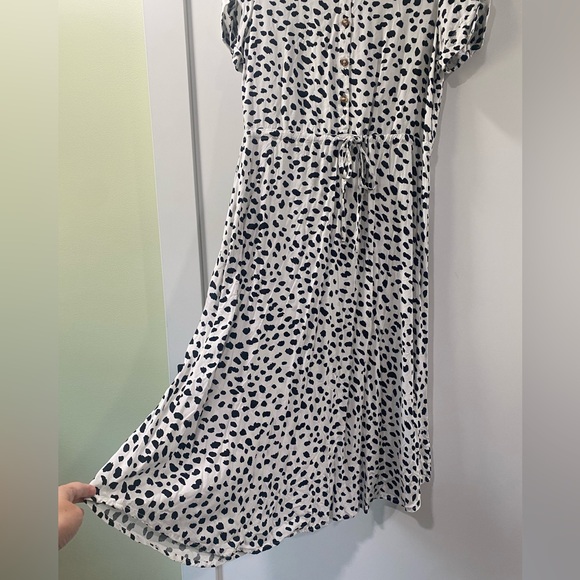 Stylish Black and White Polka Dot Dalmatian Dress sz S - Picture 5 of 9